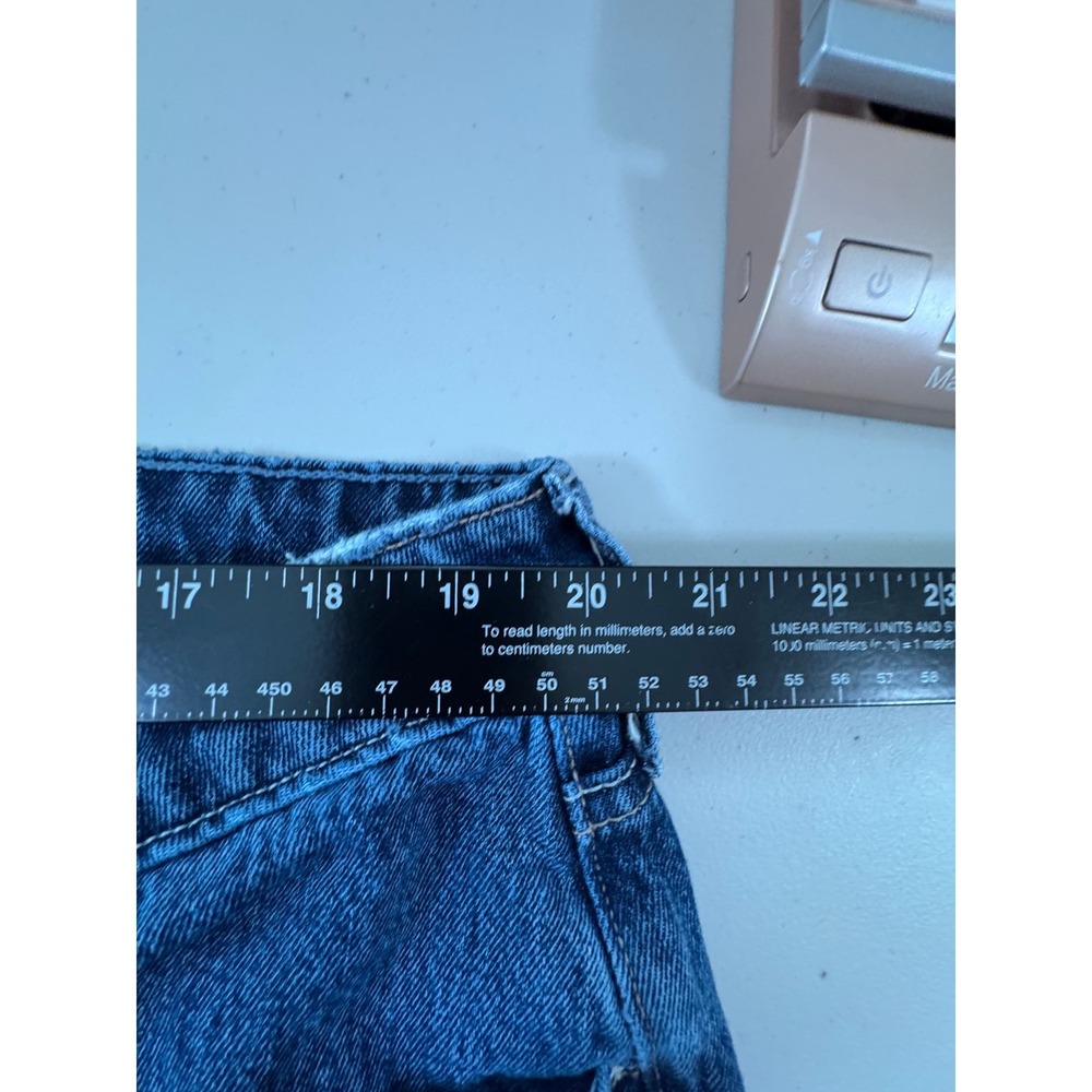 Hollister Jeans Women 18S Blue Curvy Mid-Rise Baggy Denim Short Relaxed Fit - Picture 4 of 8